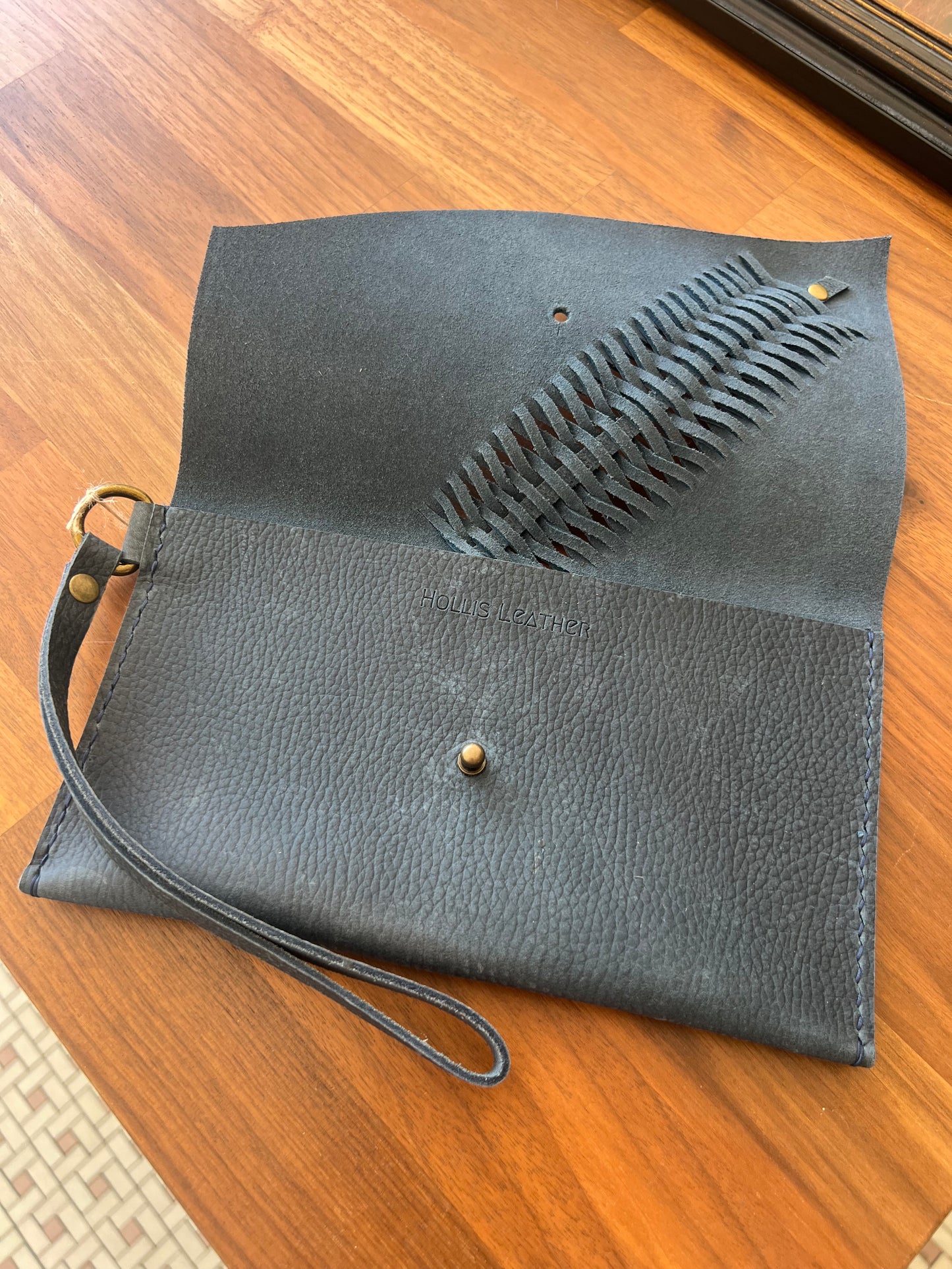 Woven Wristlet - Navy