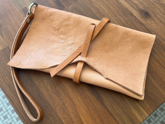 Wrapped Wristlet - Tan