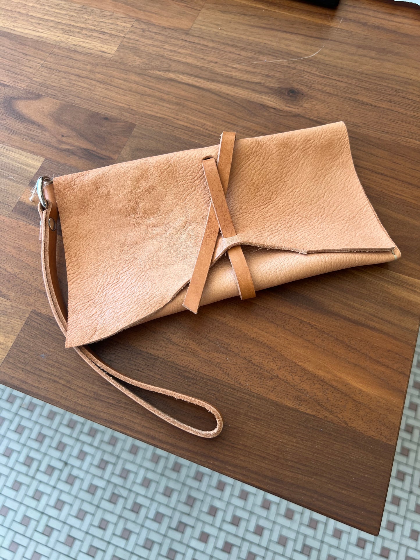 Wrapped Wristlet - Tan