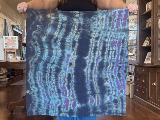 Silk Scarf - Blue and Purple