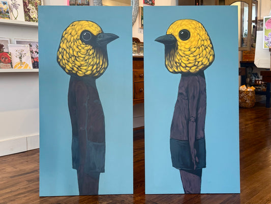 "Probably Warblers" Diptych - Original Work