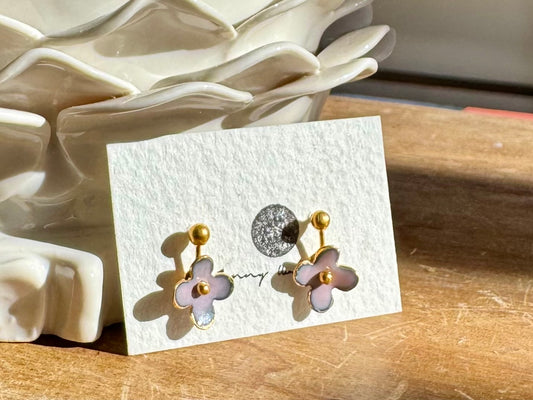 Rivet Stud Earrings - Pink