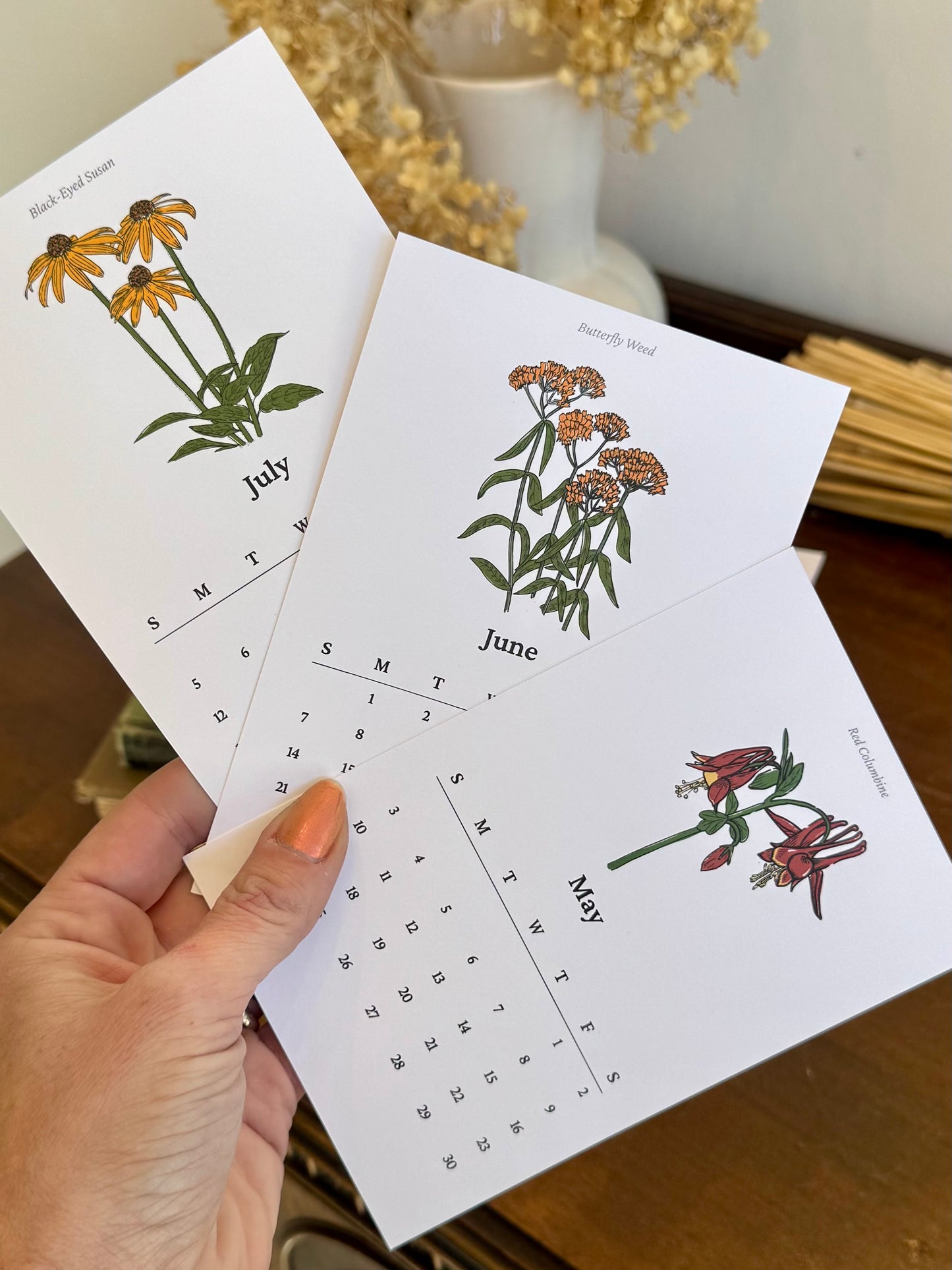 Native Missouri Flowers Desktop Calendar