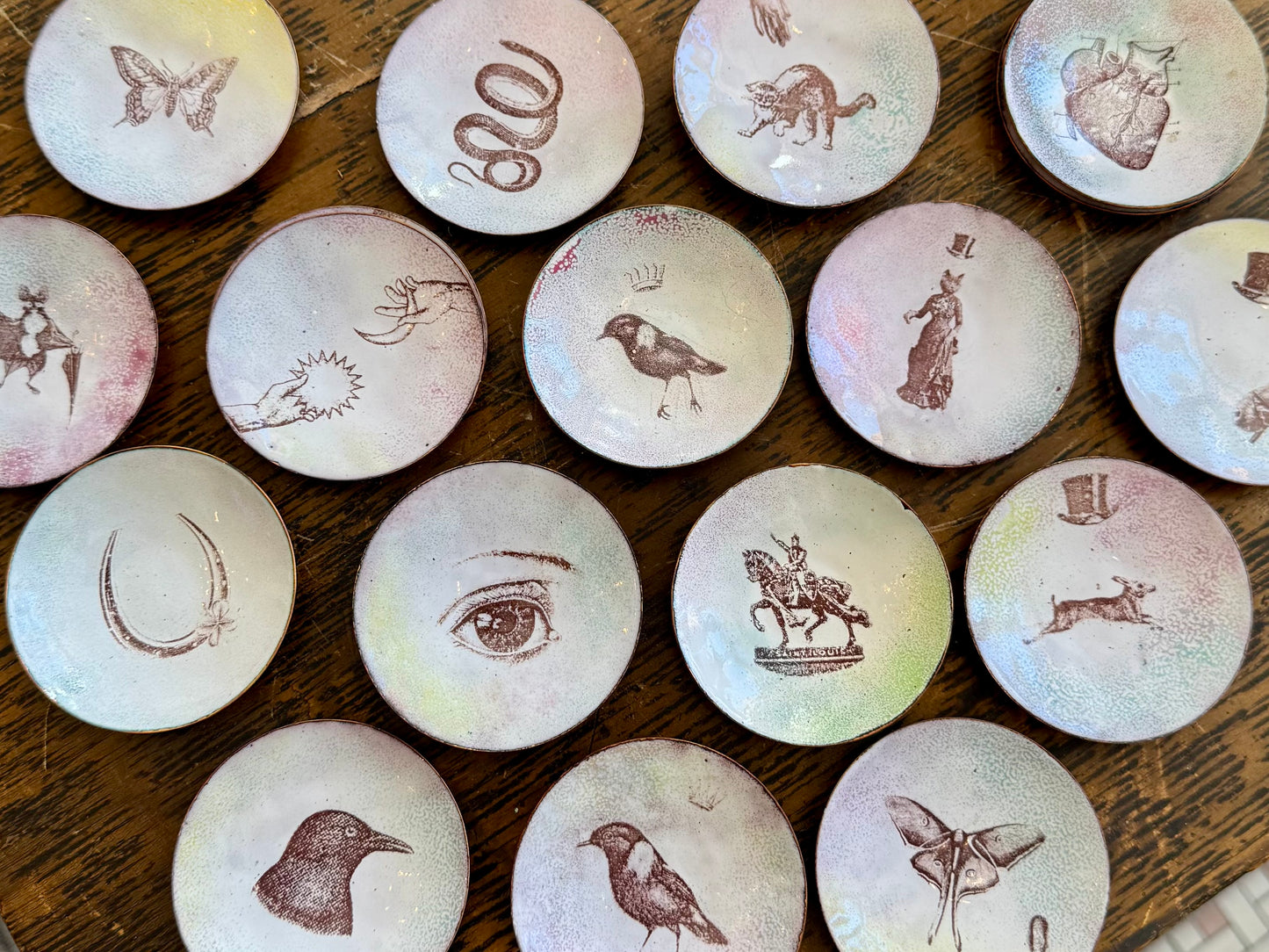 Enameled Copper Dish