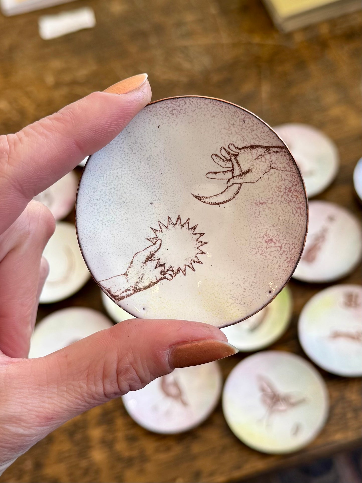 Enameled Copper Dish