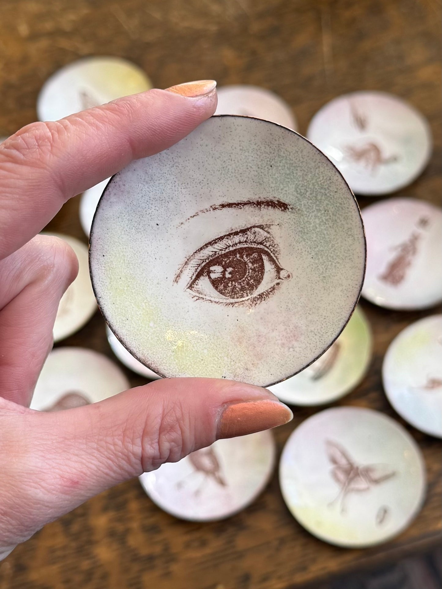 Enameled Copper Dish