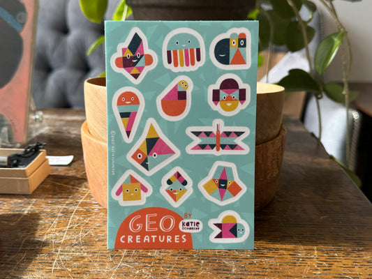 Geo Creatures Sticker Sheet