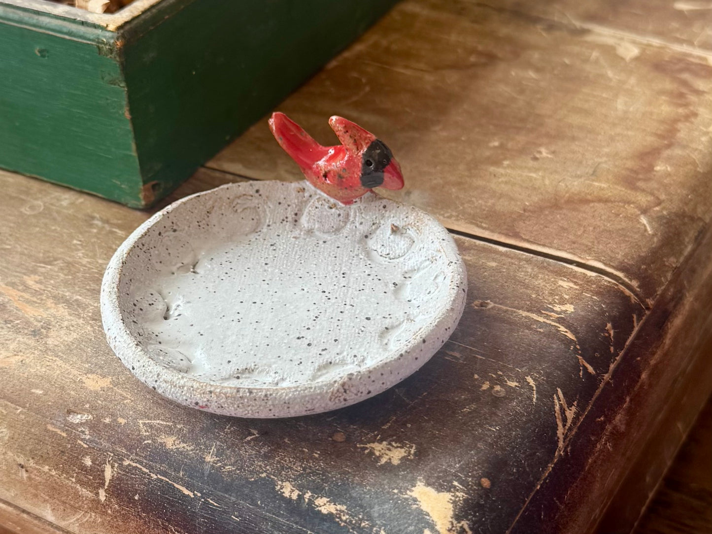Small Cardinal Dish