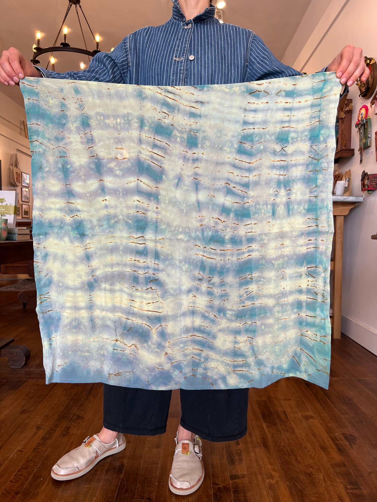 Silk Scarf - Aqua and Robin's Egg