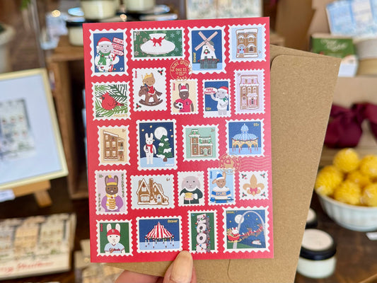 STL Postage Stamp Holiday Card