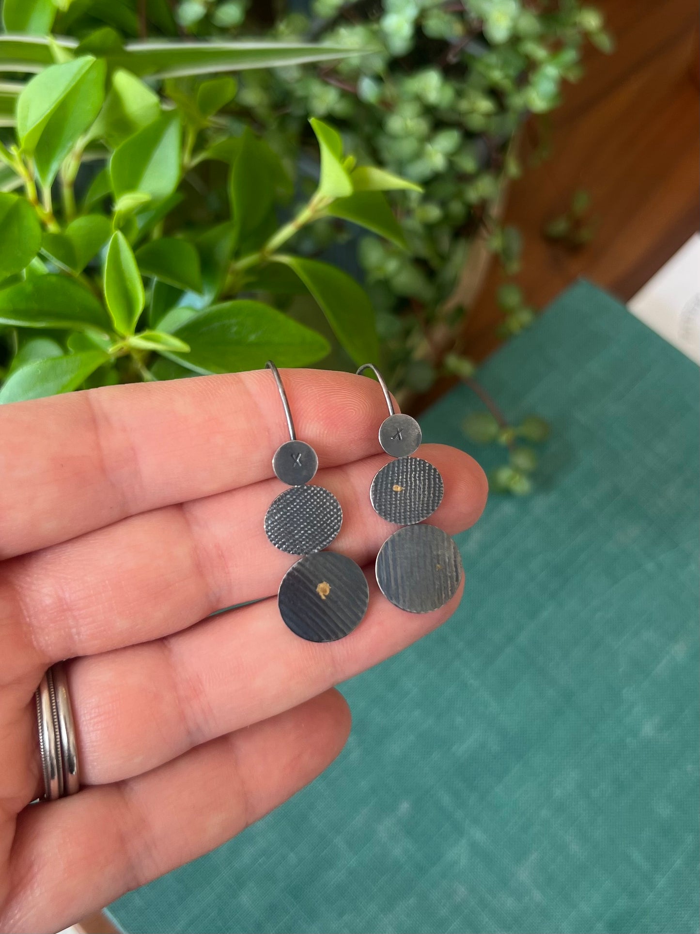 Textured Discs Earrings
