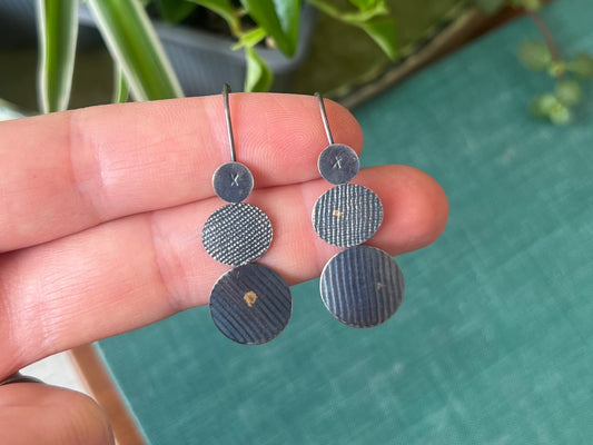 Textured Discs Earrings