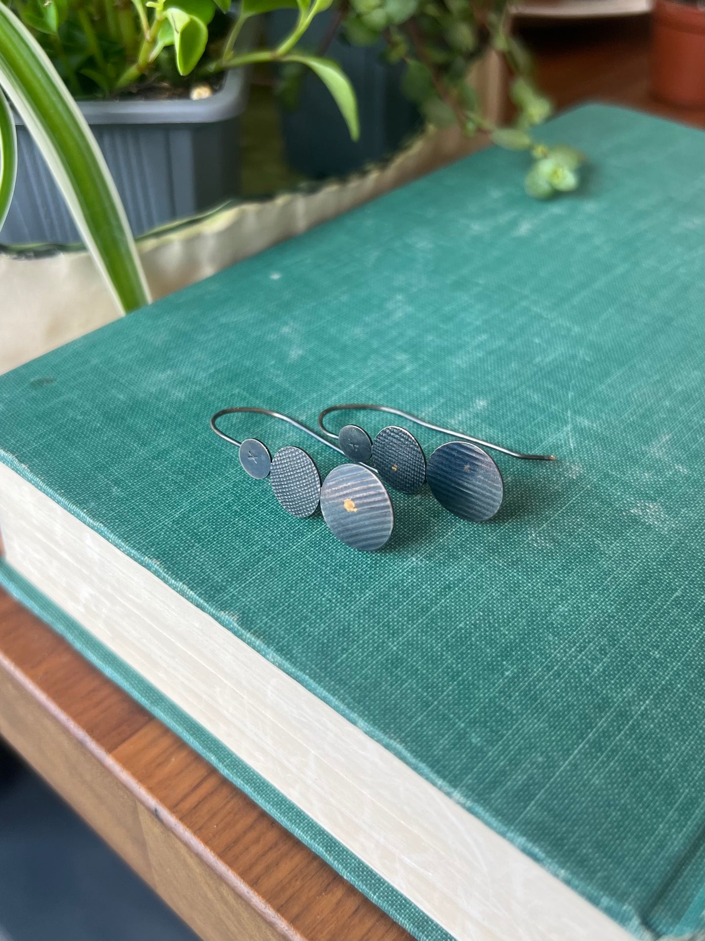 Textured Discs Earrings