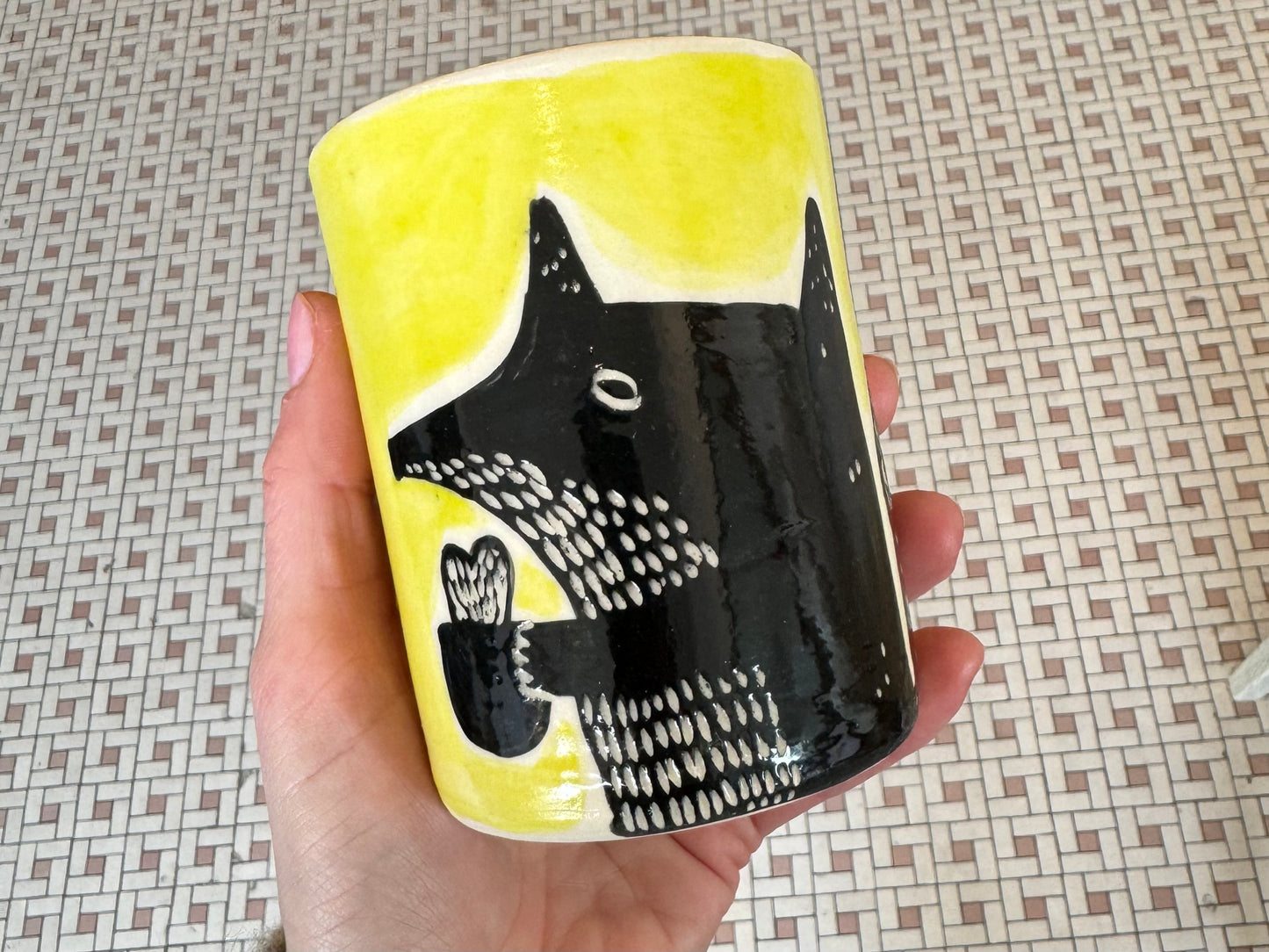 Fox and Mug - Handleless Mug