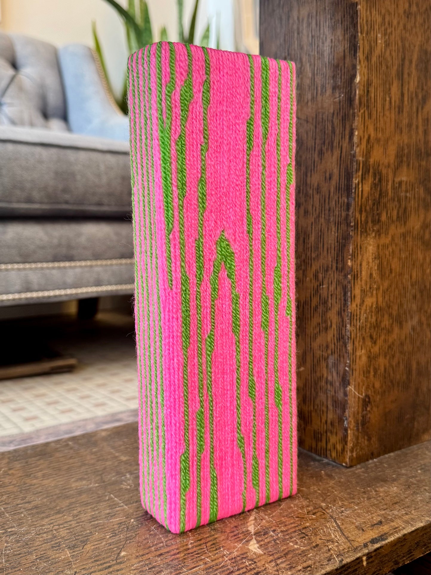 Block Print - Neon Pink and Green