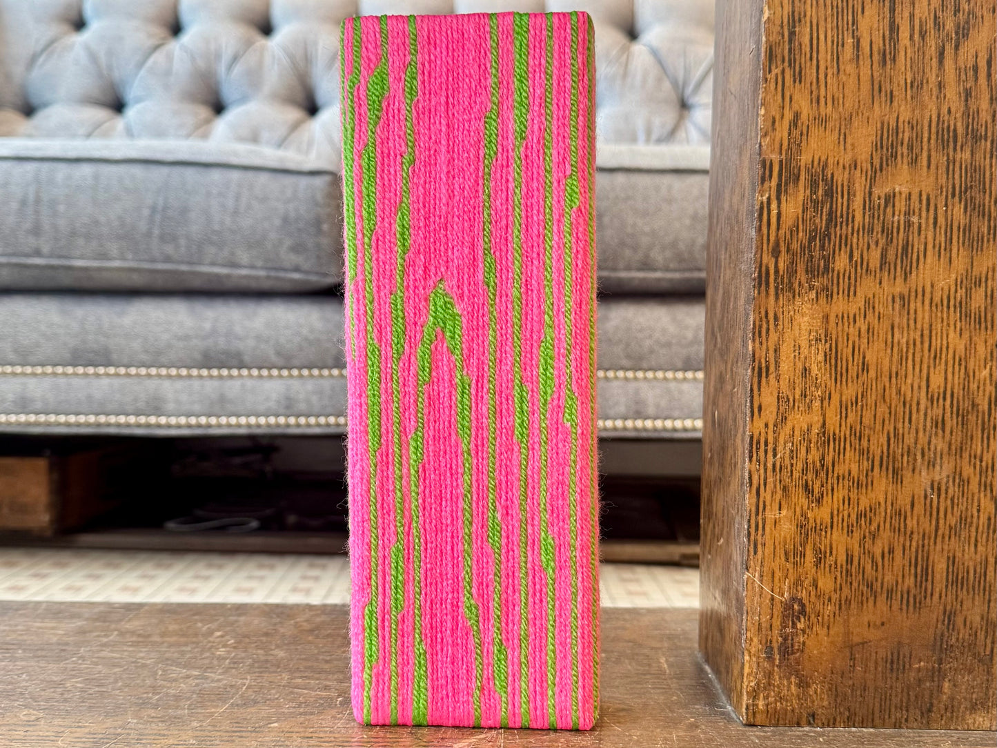 Block Print - Neon Pink and Green