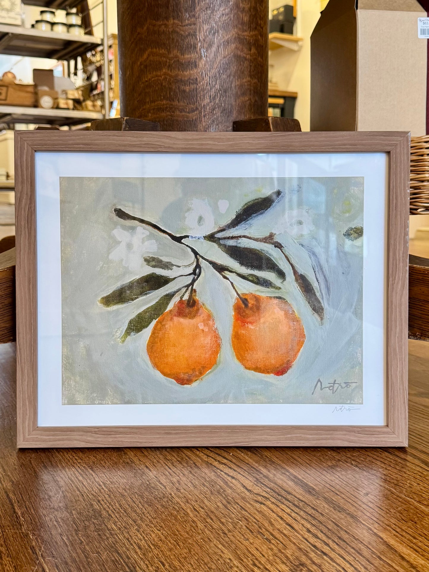 "Orange Branch" - Framed Print