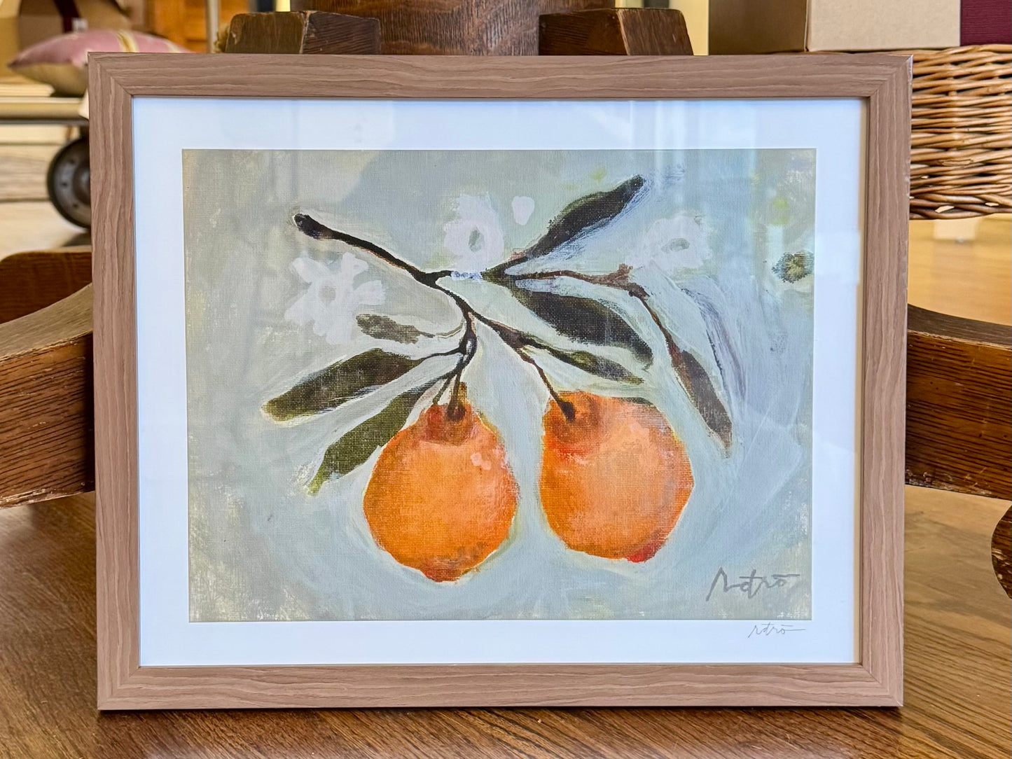 "Orange Branch" - Framed Print