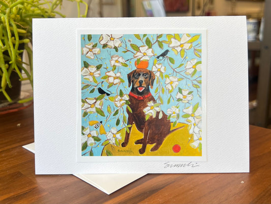 "Saturday with a Red Ball" Greeting Card