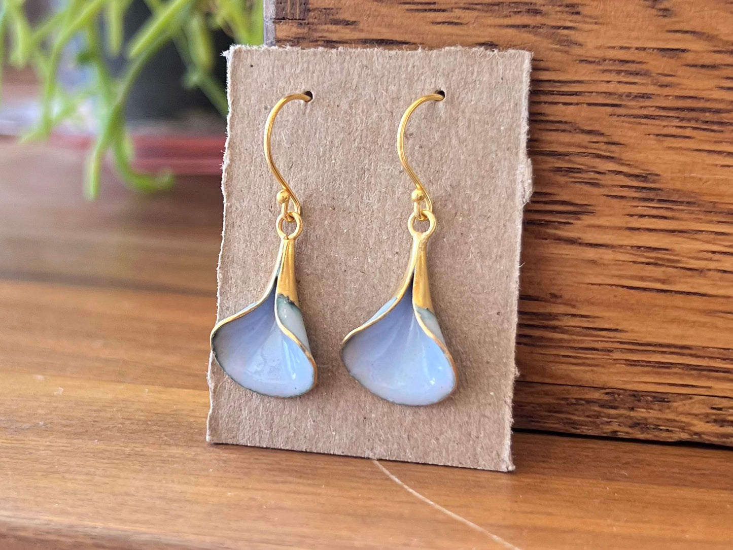 Petal Earrings - Small Powder Blue