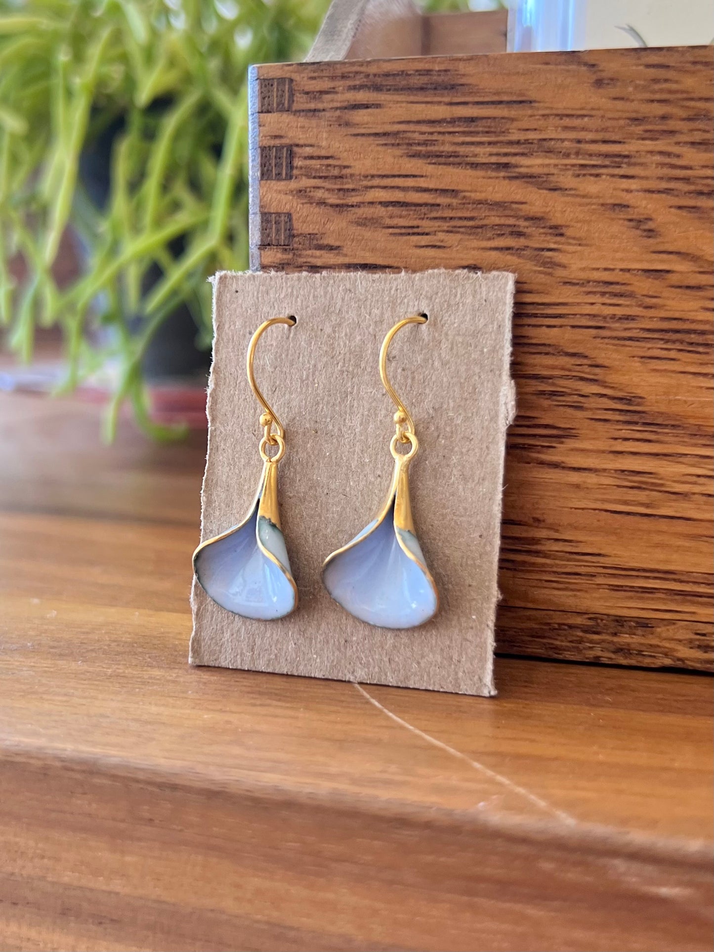 Petal Earrings - Small Powder Blue