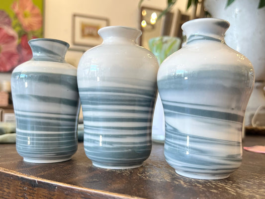 Marbled Bud Vase - Slate