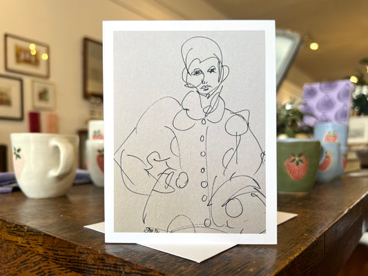 Dot Lady Greeting Card