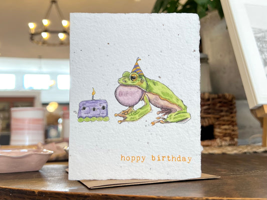 Plantable Hoppy Birthday Frog Card
