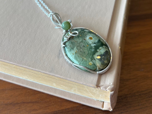 Rainforest Jasper Pendant Necklace