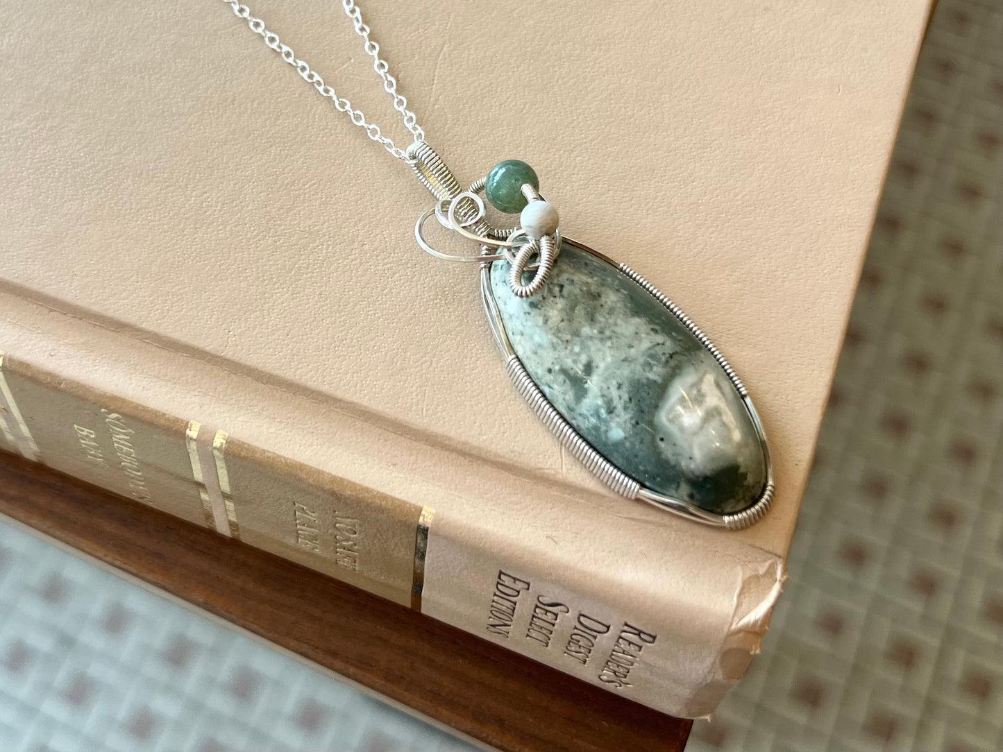 Rhyolite and Jasper Pendant Necklace