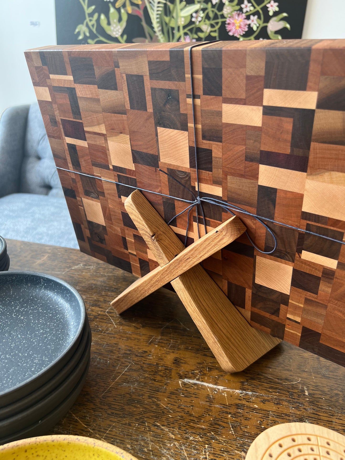 Cutting Board and Cook Book Stand