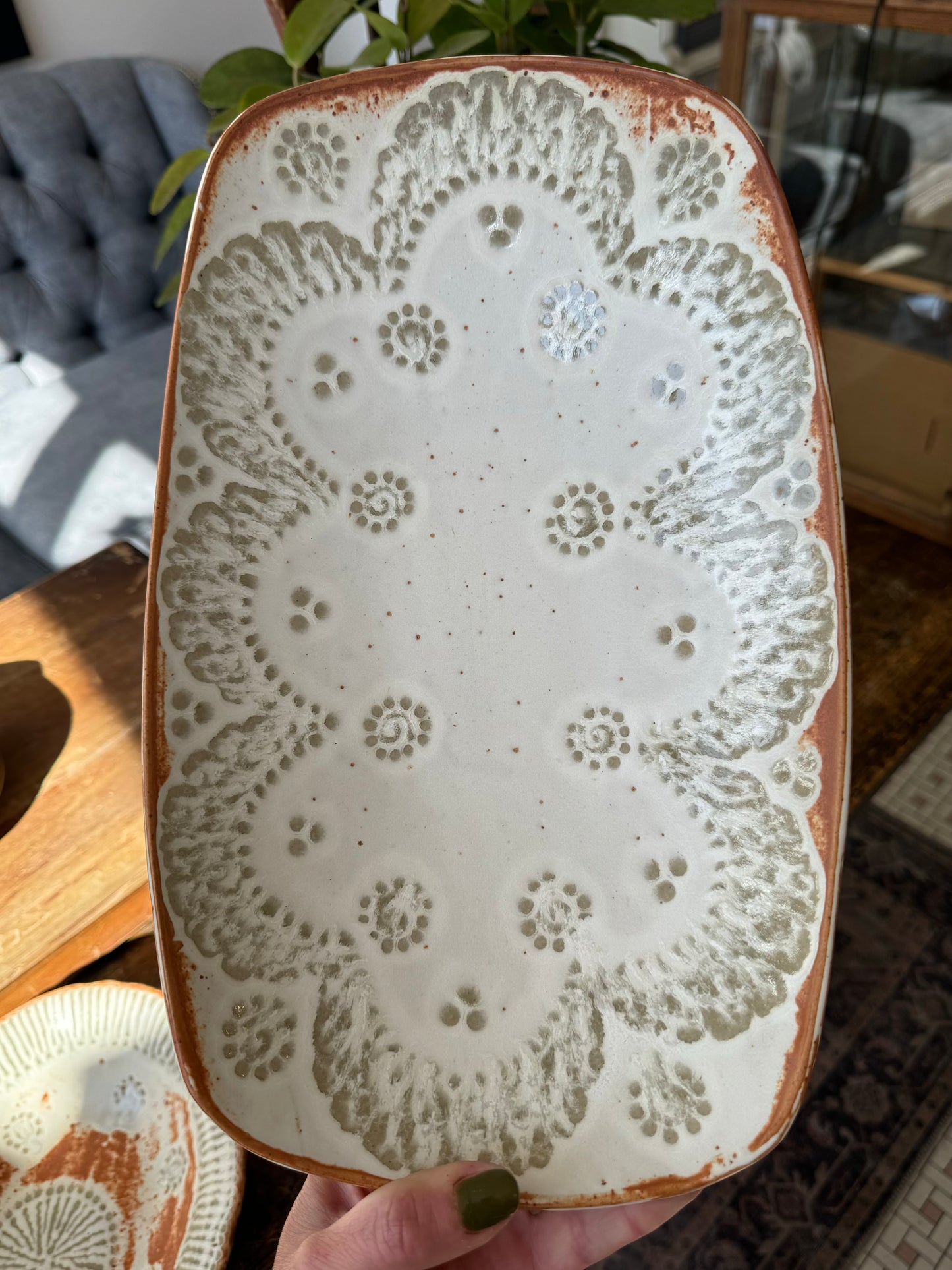 Large Footed Serving Dish