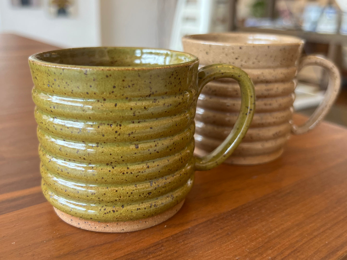 Textured Espresso Mug - Olive