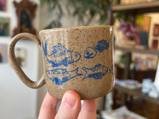 Fish Espresso Mug - Blue