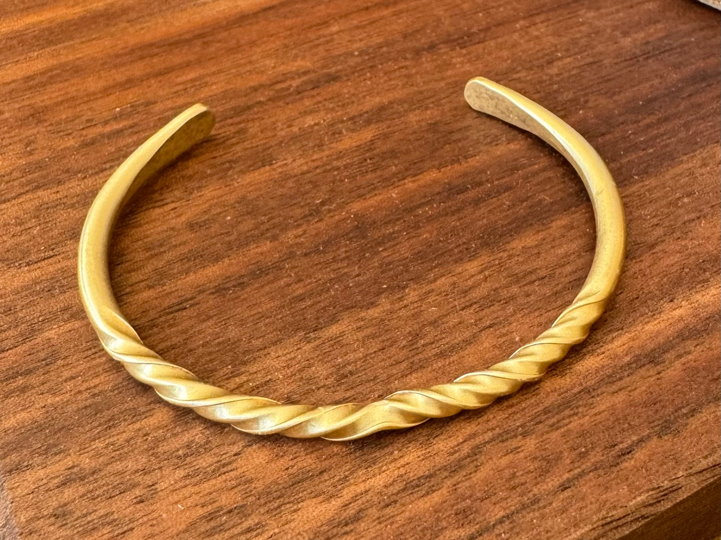 Twisted Brass Cuff