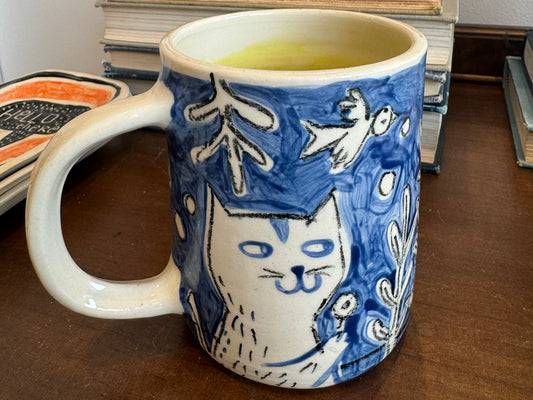 Blue Cat - Mug with Handle