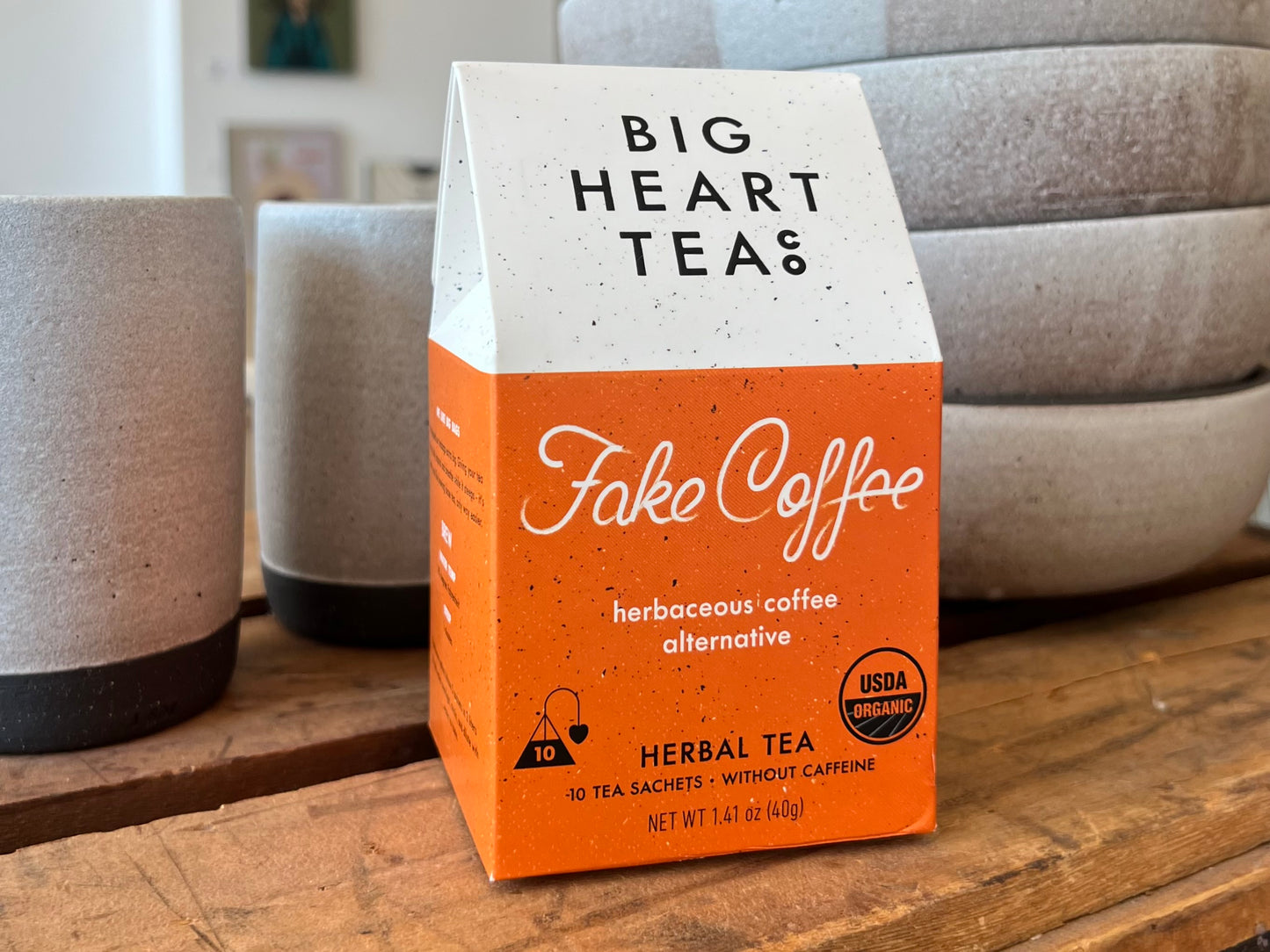 Big Heart Fake Coffee Tea