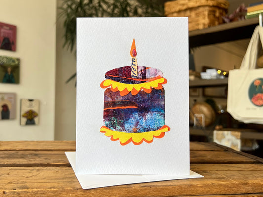 Yellow Icing Birthday Greeting Card