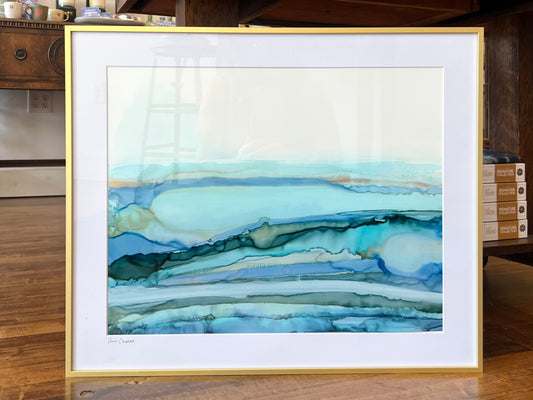 Alcohol Ink Large Seascape - Original Work