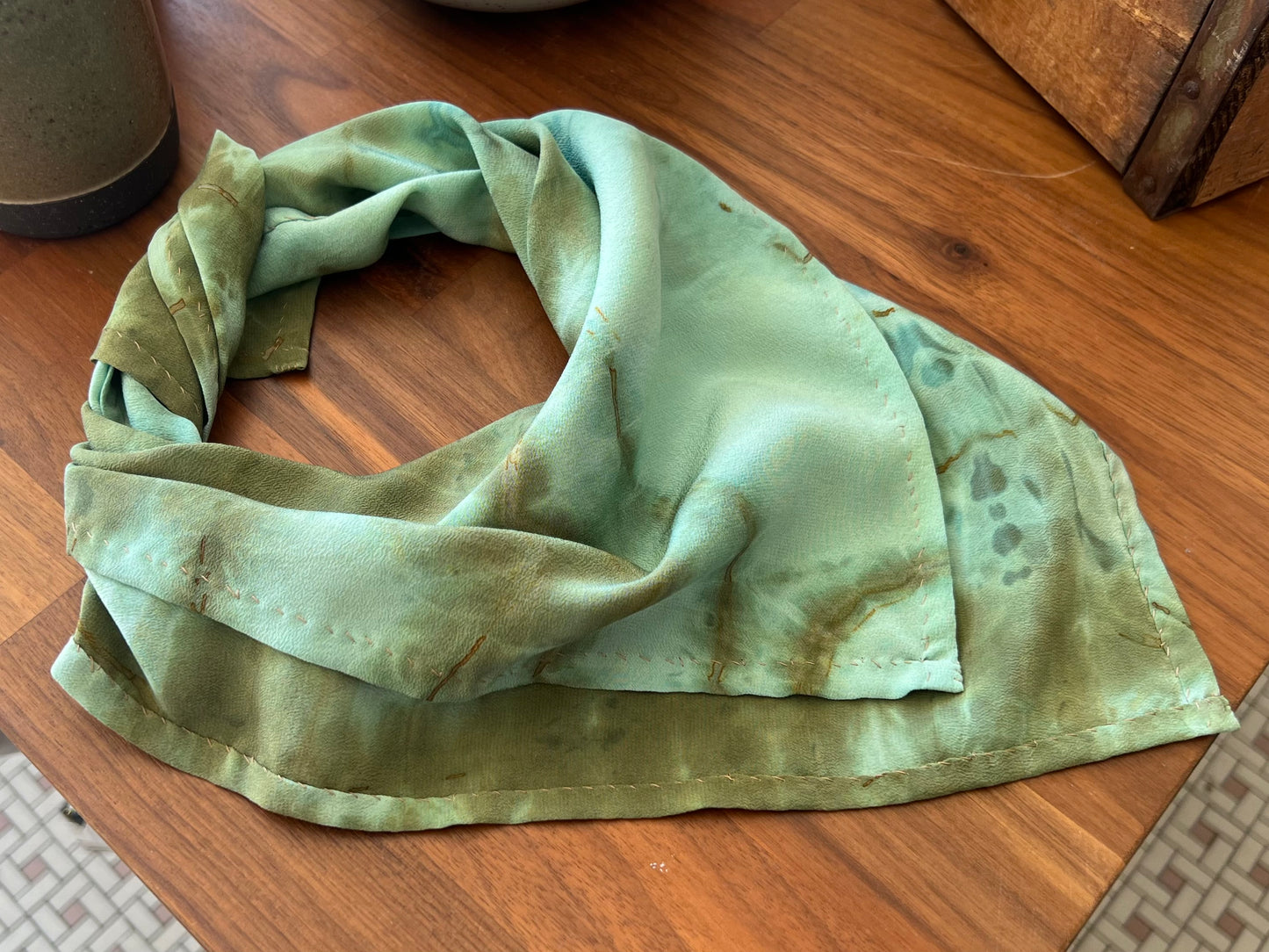 Silk Scarf - Green