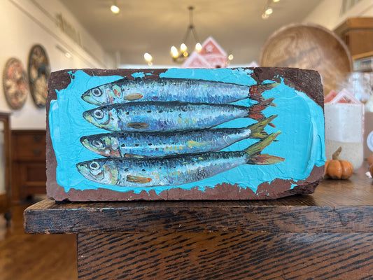 "4 Sardines on Blue" - Original Work