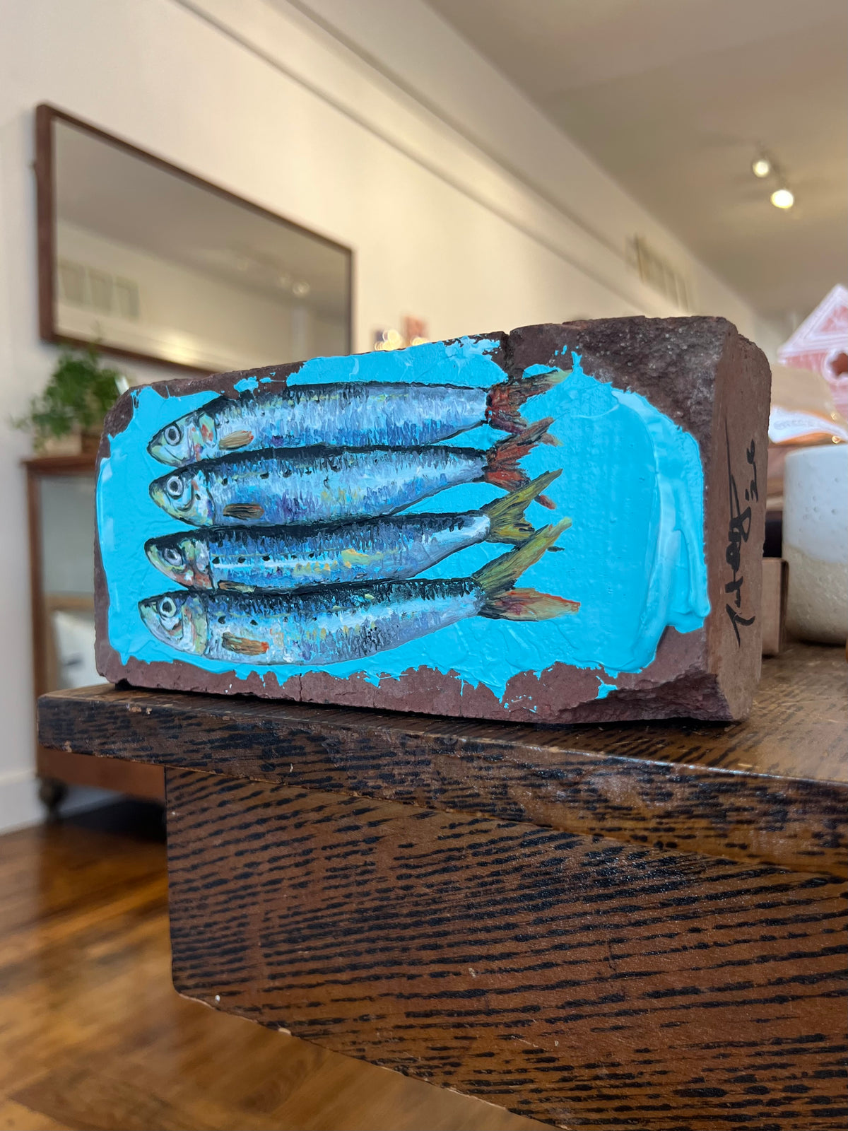 "4 Sardines on Blue" - Original Work