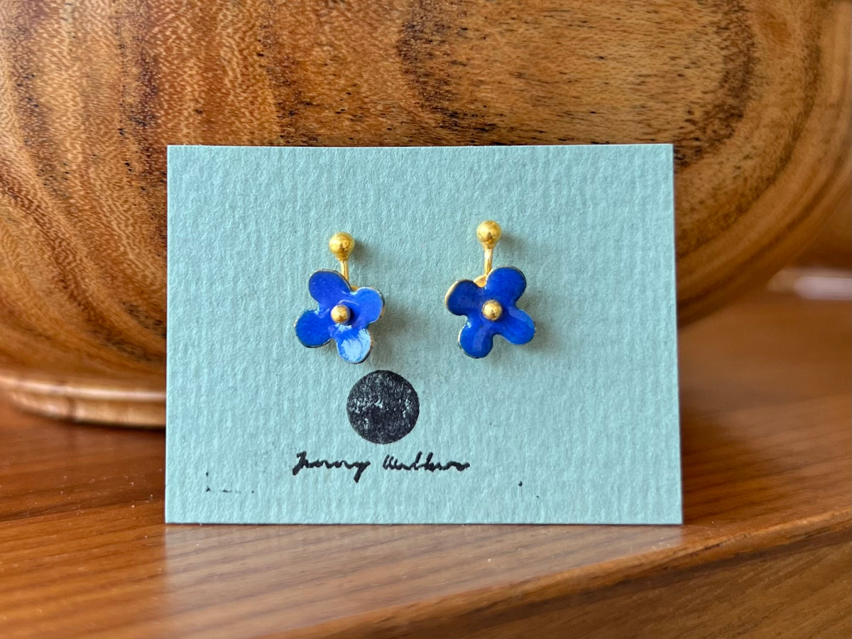 Rivet Stud Earrings - Cobalt