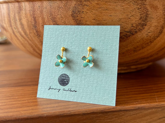 Rivet Stud Earrings - Turquoise