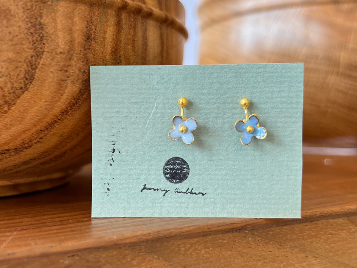 Rivet Stud Earrings - Powder Blue