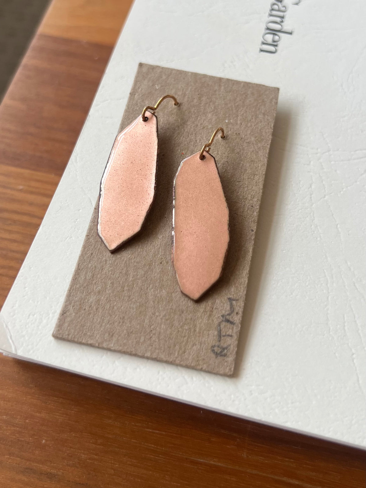 Enamel Earrings - Copper