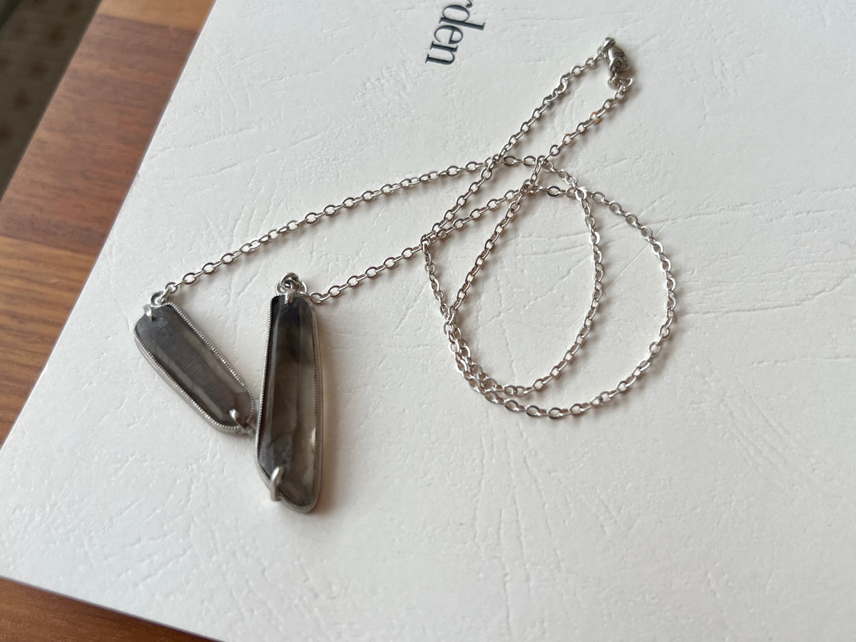 Smokey Quartz and Silver Necklace