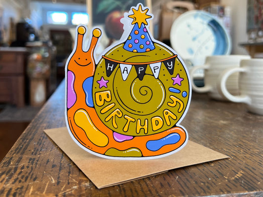 Birthday Snail Greeting Card