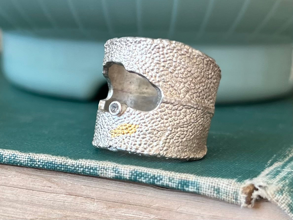 Sage Ring with Topaz