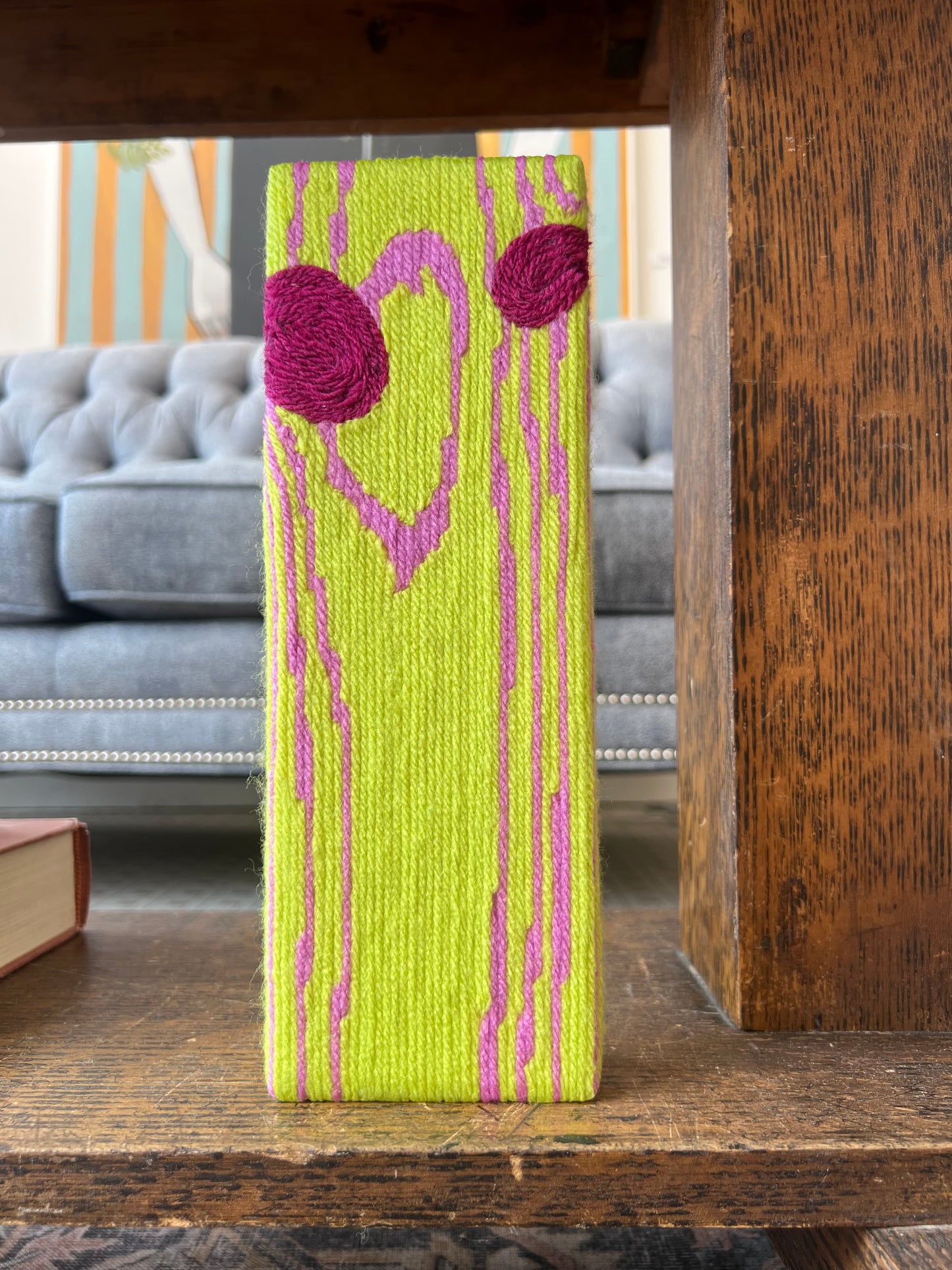 Block Print - Neon Green & Purple